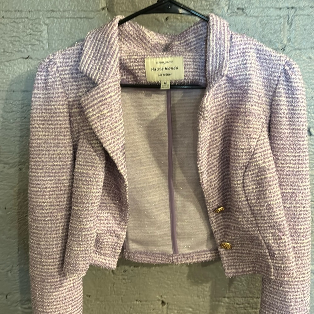 Light purple, tweed jacket